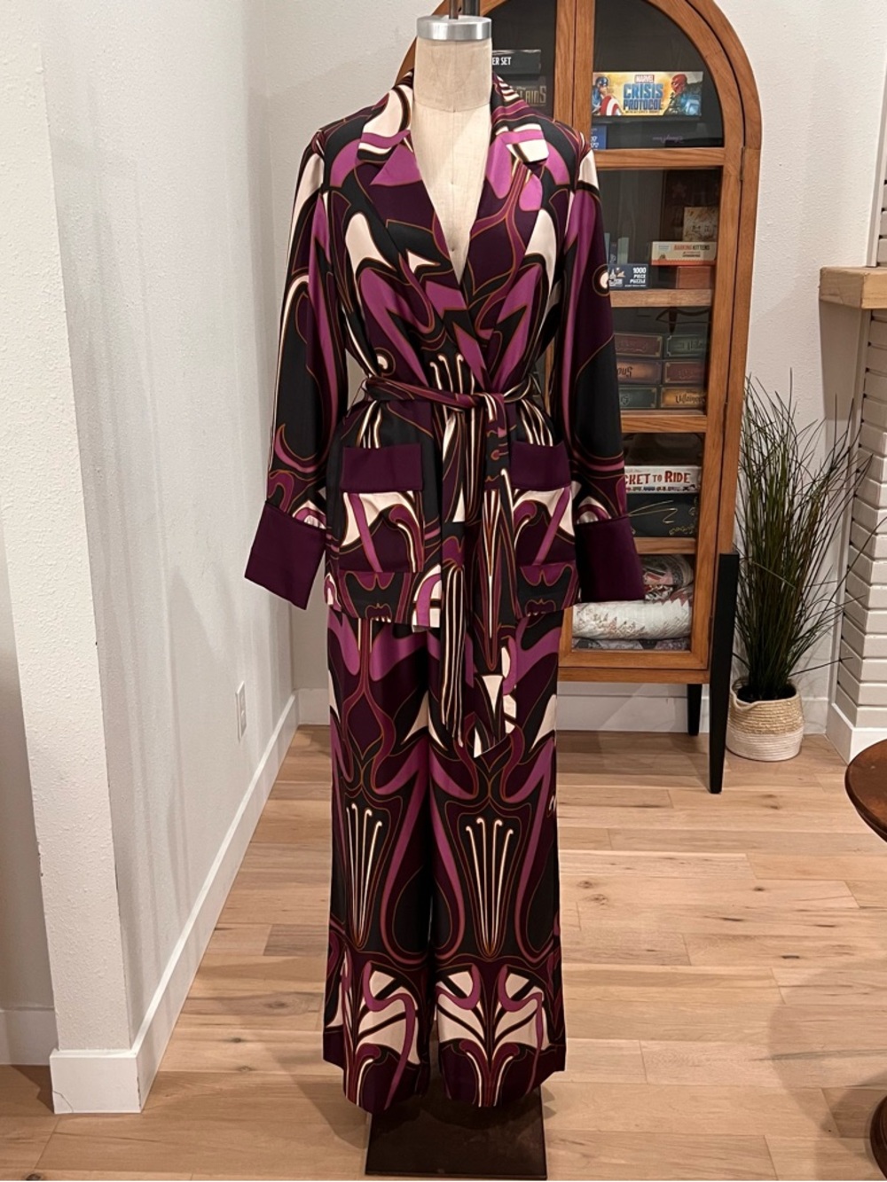 Banana Republic 100% Silk Aura Jacket & Pant Set